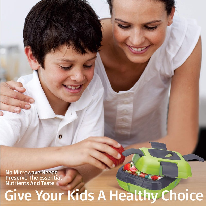 Pinnacle Insulated Leak Proof Lunch Box for Adults and Kids - Thermal Lunch Container With NEW Heat Release Valve 16 oz ~Set of 2~ Blue-Green - Image 3